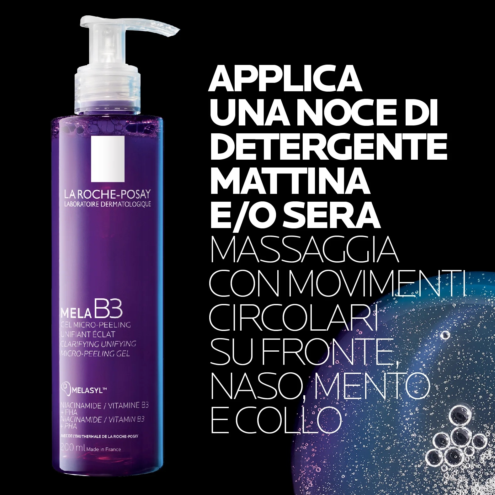 LA ROCHE POSAY Gel limpiador La Roche Posay Apple B3 200 ml microexfoliante contra imperfecciones
