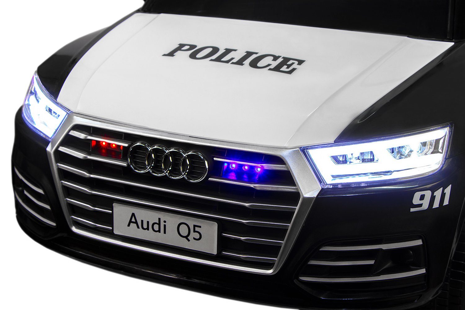 Kidix elektrische kinderauto Audi Q5 Police 2x 40W 12V 7Ah elektrische kinderauto