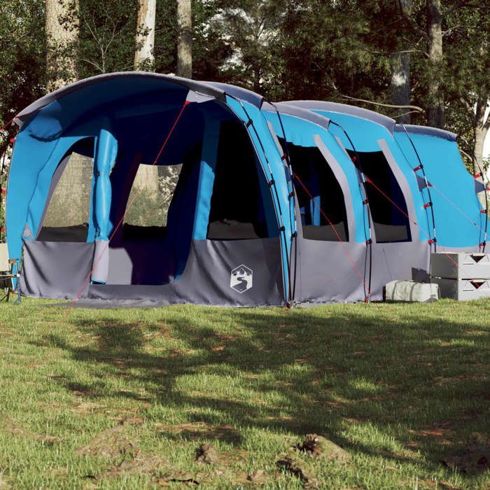 Tienda de campaña tipo túnel vidaXL para 8 personas, azul, impermeable, tienda de campaña, refugio de camping, refugio de jardín, tienda de campaña, refugio 94750