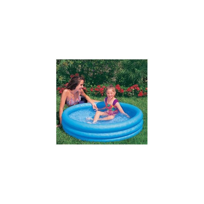 Piscine gonflable - INTEX - 3 anneaux - D. 168 x H. 38 cm - 481 litres