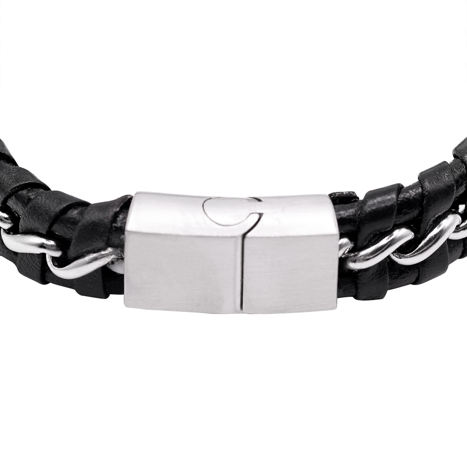 Heideman Bracelet en cuir Laurin noir