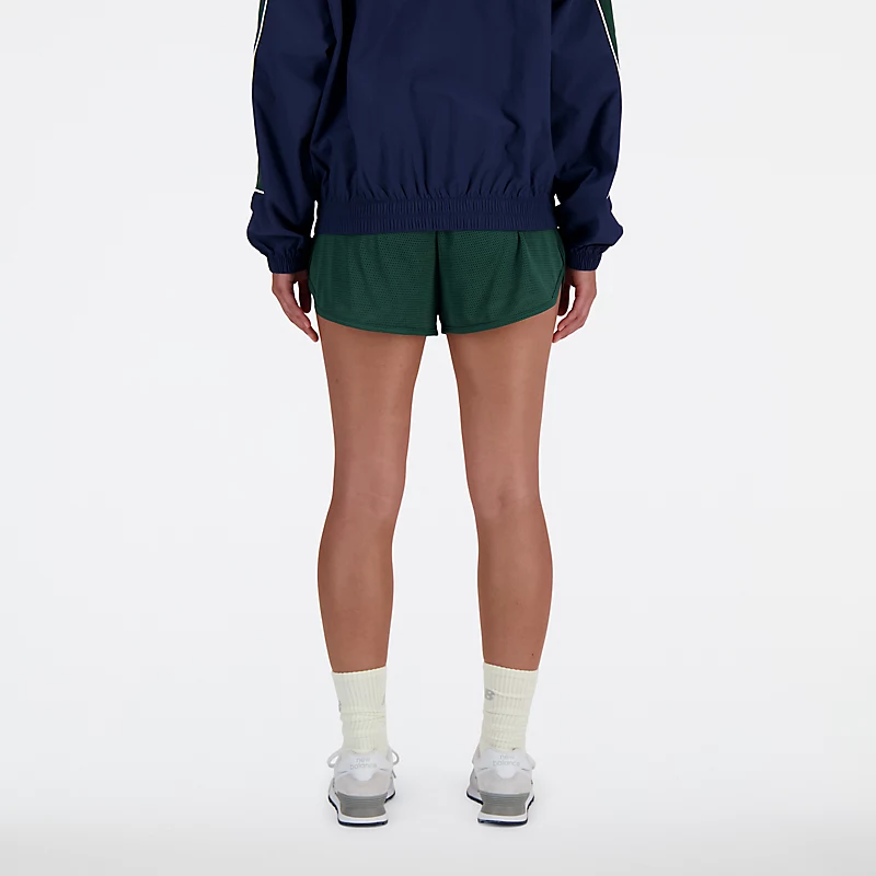Shorts esportivos femininos em tela - VERDE NOTURNO
