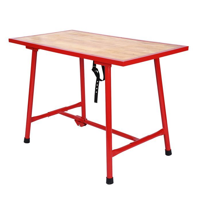 Folding Workbench, Workshop Table, Folding Mounting Surface 120x62.5 cm, Wooden Work Table