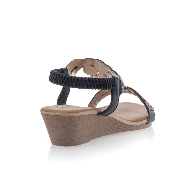 Sorte sandaler / sko med åben tå til kvinder