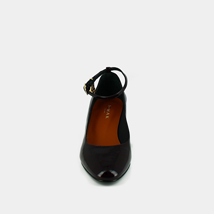 Babies à talons et charms  en verni violet