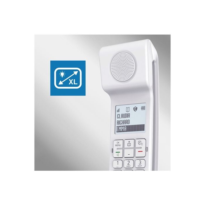 Téléphone fixe sans fil - ALCATEL - ePure Premium - Blanc - Mains libres - 10 heures autonomie