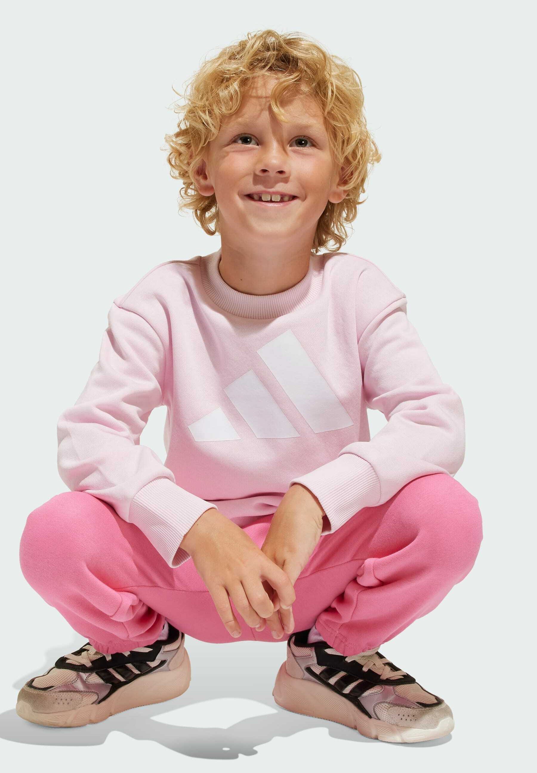 adidas Performance ESSENTIALS KIDS - Trainingspak - transparant roze wit
