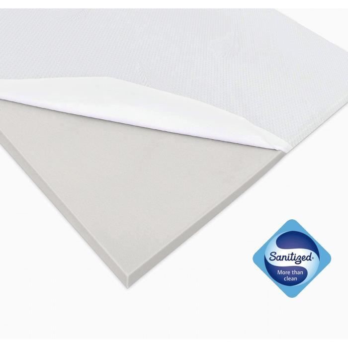 Cubrecolchón - 160x200 - Espuma de alta densidad - Funda extraíble - 6 cm de grosor