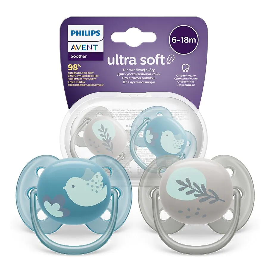Avent Smoczek Ultra Soft 6-18m, neutral