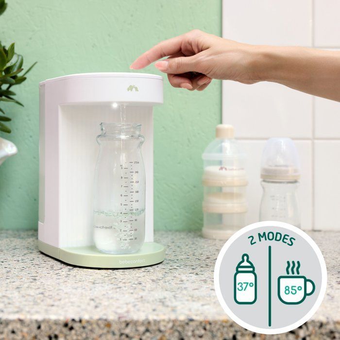 BEBECONFORT Instant Flesmaker, Vanaf de Geboorte, 1,1L Verwijderbaar Waterreservoir, Gemakkelijk Te Vullen en Reinigen, Wit