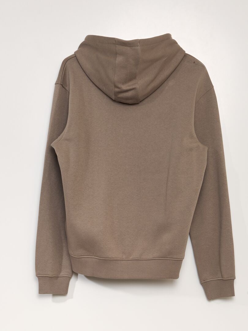 Fleece hoodie - BEIGE