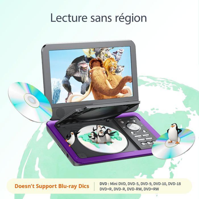 Lecteur DVD Portable Voiture 12,5