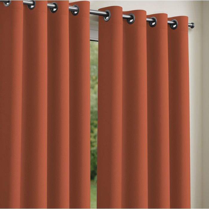 Set di 2 tende oscuranti 135 x 240 cm color terracotta
