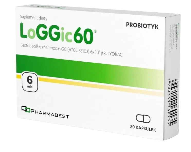 LoGGic60, Suplement diety zawierający żywe kultury bakterii, Kapsułki