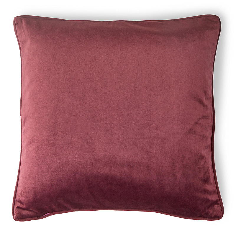 Hjem Putetrekk 45x45 cm fløyel plommegrønn