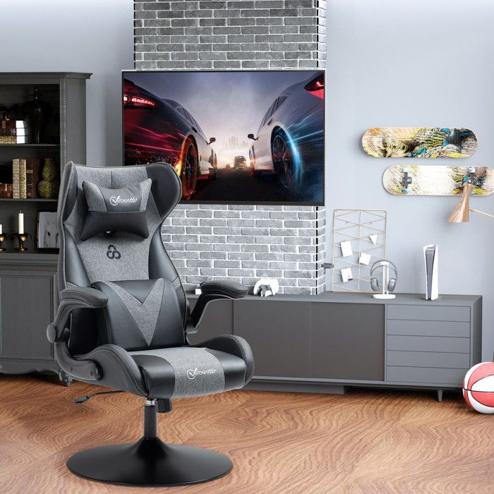 Vinsetto - Gaming Chair - Synthetic Upholstery - 69x73x118cm - Black