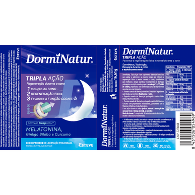 DormiNatur Doplněk stravy s trojitým účinkem melatoninu 30 tablet 30 tablet