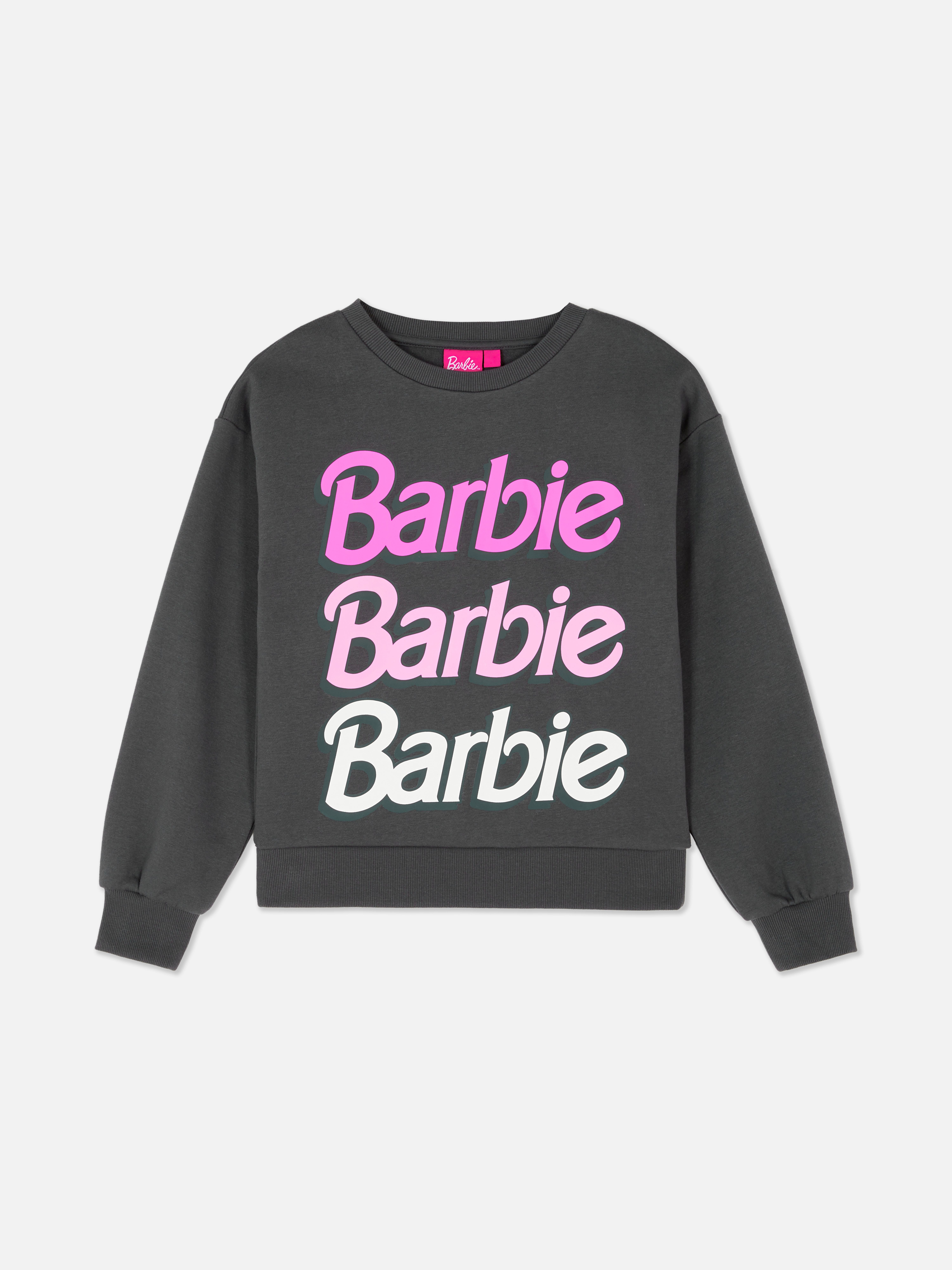 Hanorac cu imprimeu Barbie Un hanorac cu guler rotund, manșete cu nervuri și imprimeu Barbie pe față