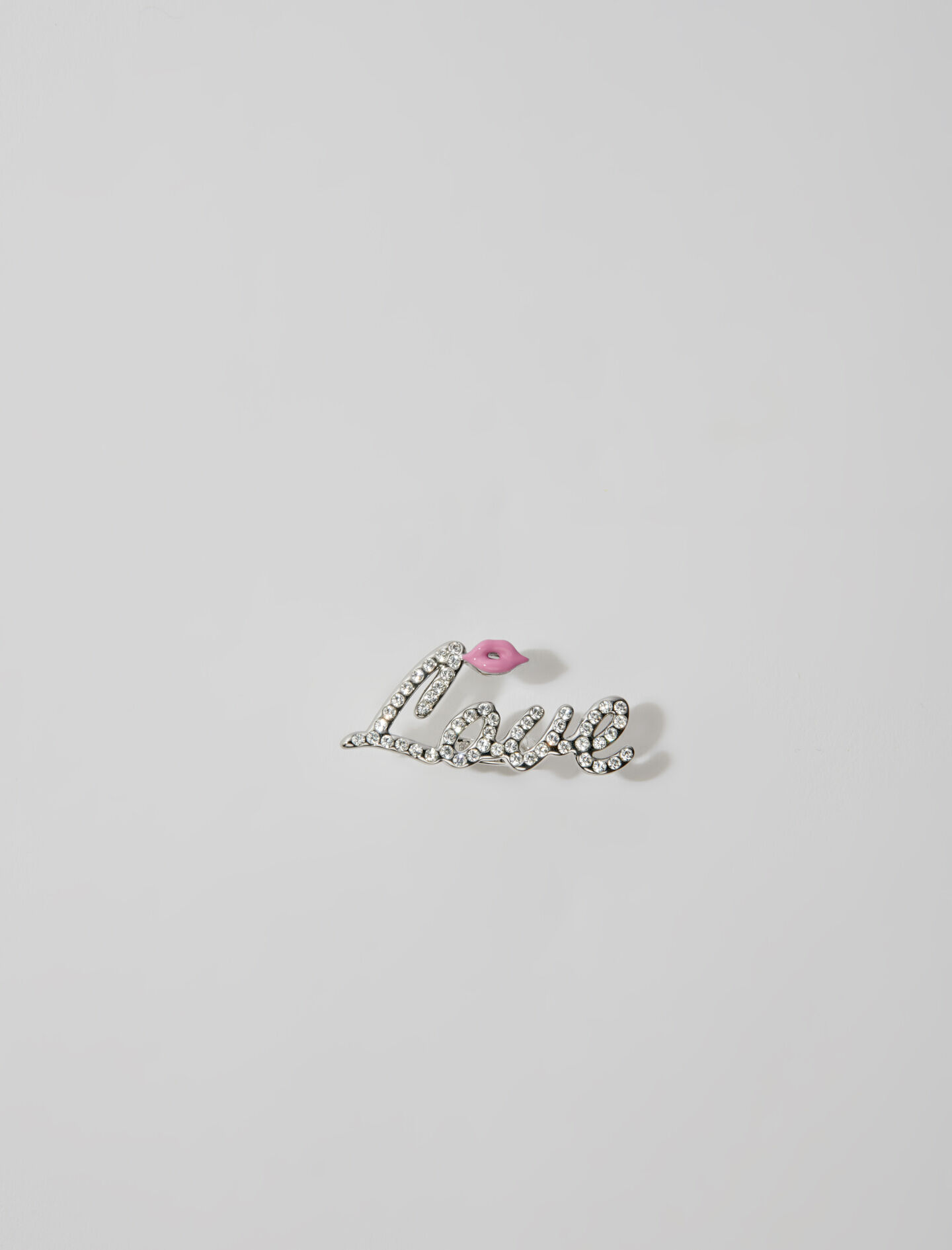 Liefdesring met strass-steentjes - Zilver