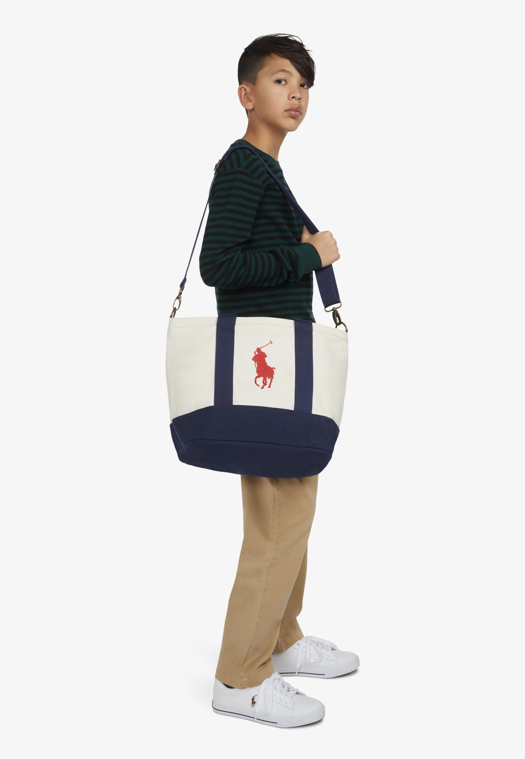 Polo Ralph Lauren PLAYER TOTE UNISEX - Torba - bela/newport navy