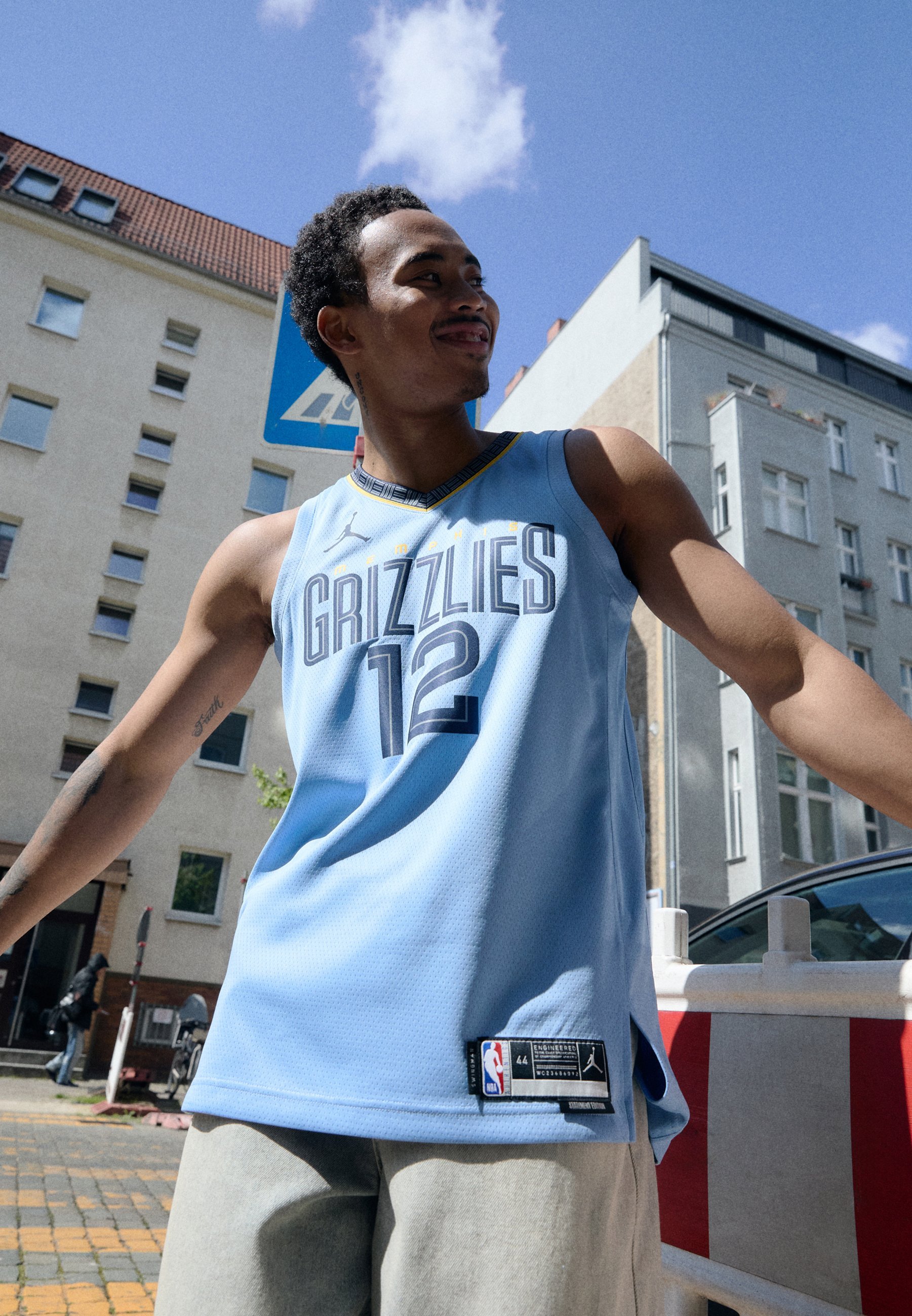 Nike Performance NBA JA MORANT MEMPHIS GRIZZLIES  - Top - light blue