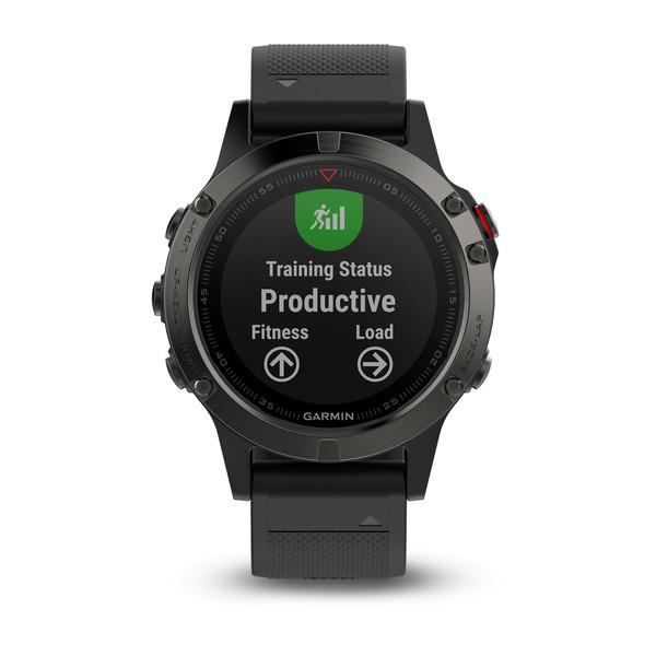 GARMIN Fenix 5 GPS Watch - 10 ATM - Black and Grey - Unisex