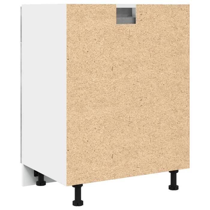 vidaXL Meuble bas Lyon, Gris Béton, 60x46x81,5 cm, Bois d’ingénierie, Rangement salle de bain & cuisine, Armoire sous-évier, 856088
