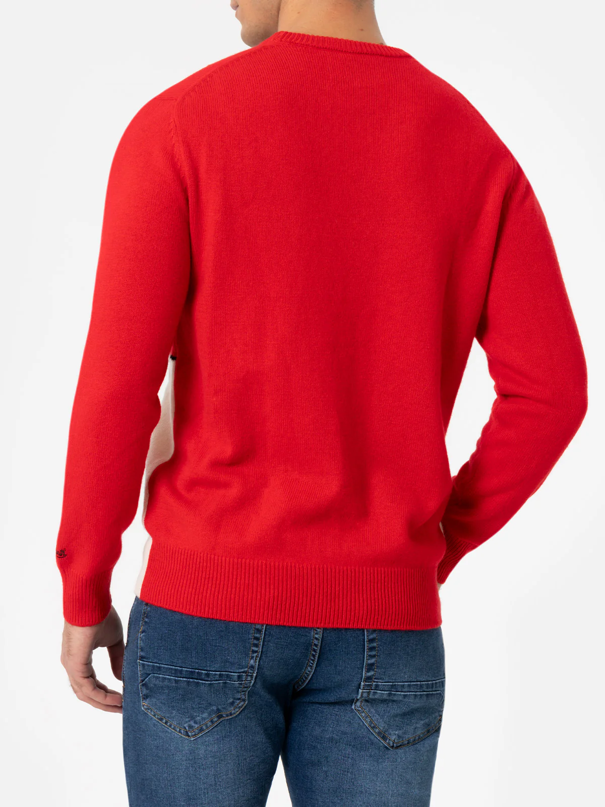Heron Heren Trui Rood Jacquard Peanuts Merry Print | SNOOP