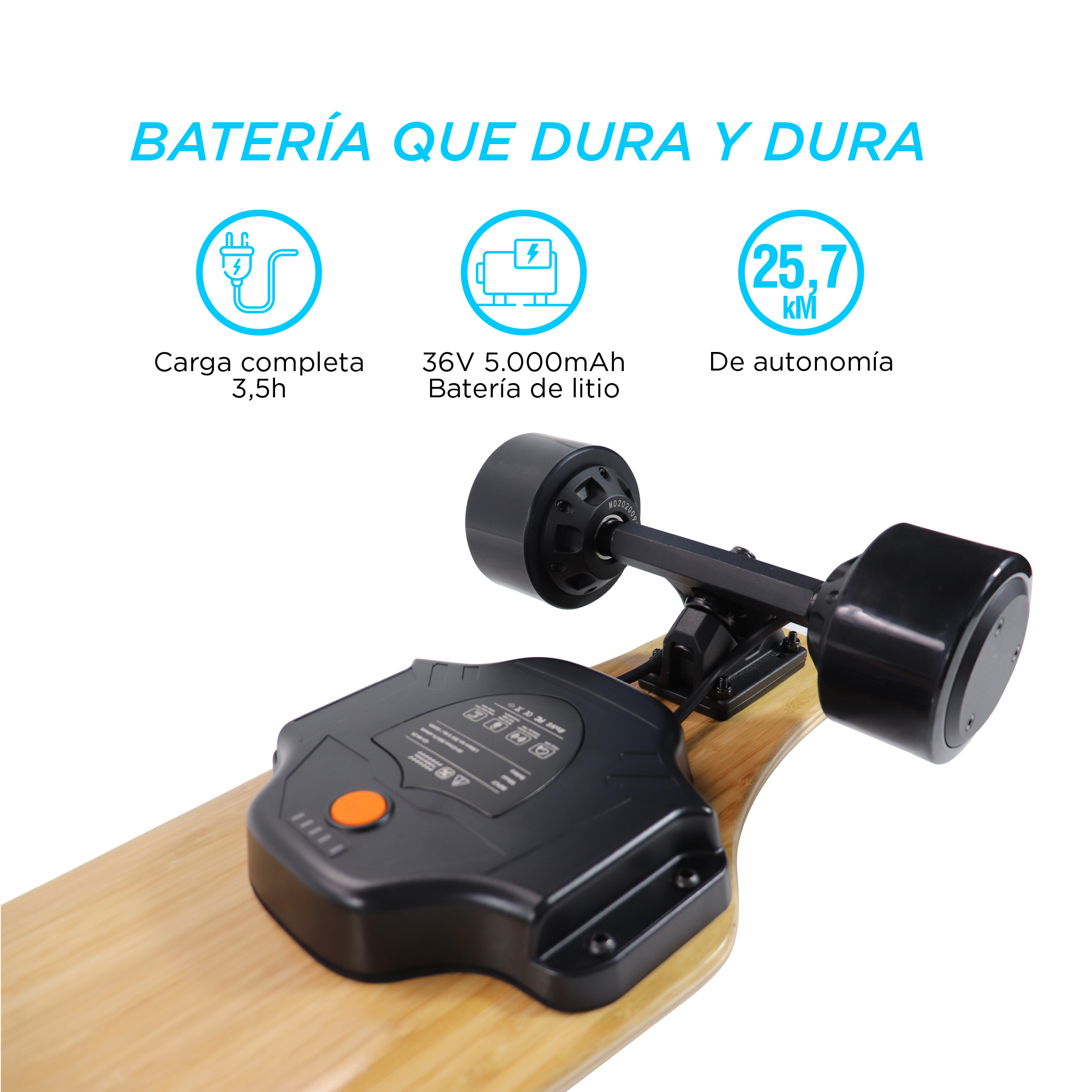Ksix H2b-02 Pro Elektro-Skateboard 25 km/h