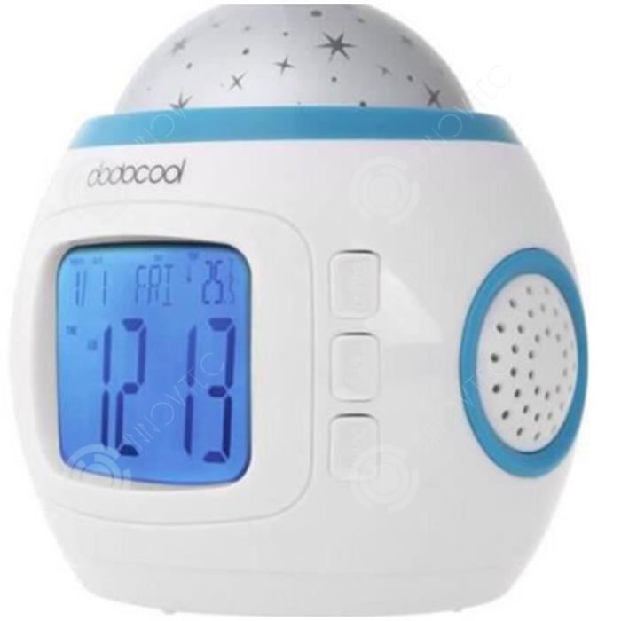 Radio despertador con proyector - INN - LED - Termómetro - Alarma - Luz nocturna para niños