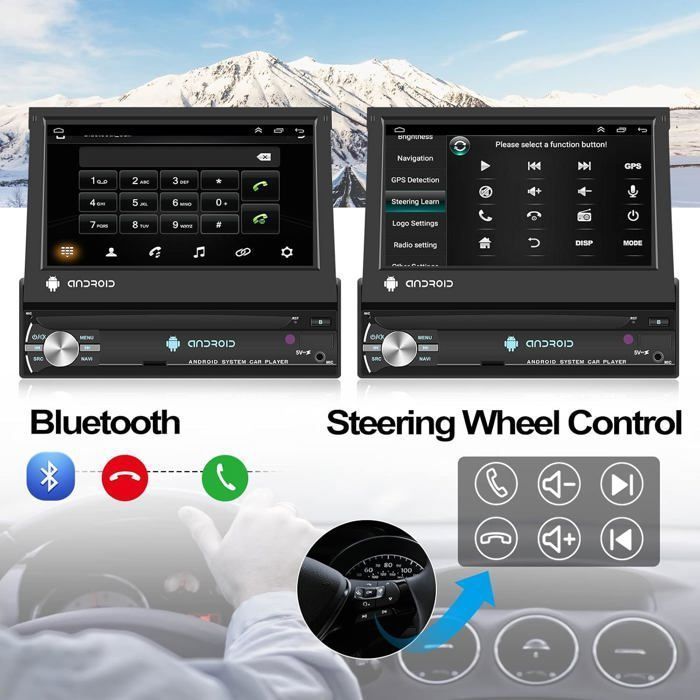 Radio para coche Android 13 1 Din de 7