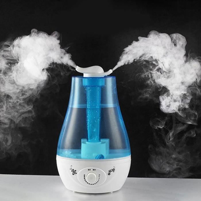 Humidificador ultrasónico de aroma de 3 litros con doble boquilla, difusor de aire, atomizador y generador de niebla - Humidificador 362