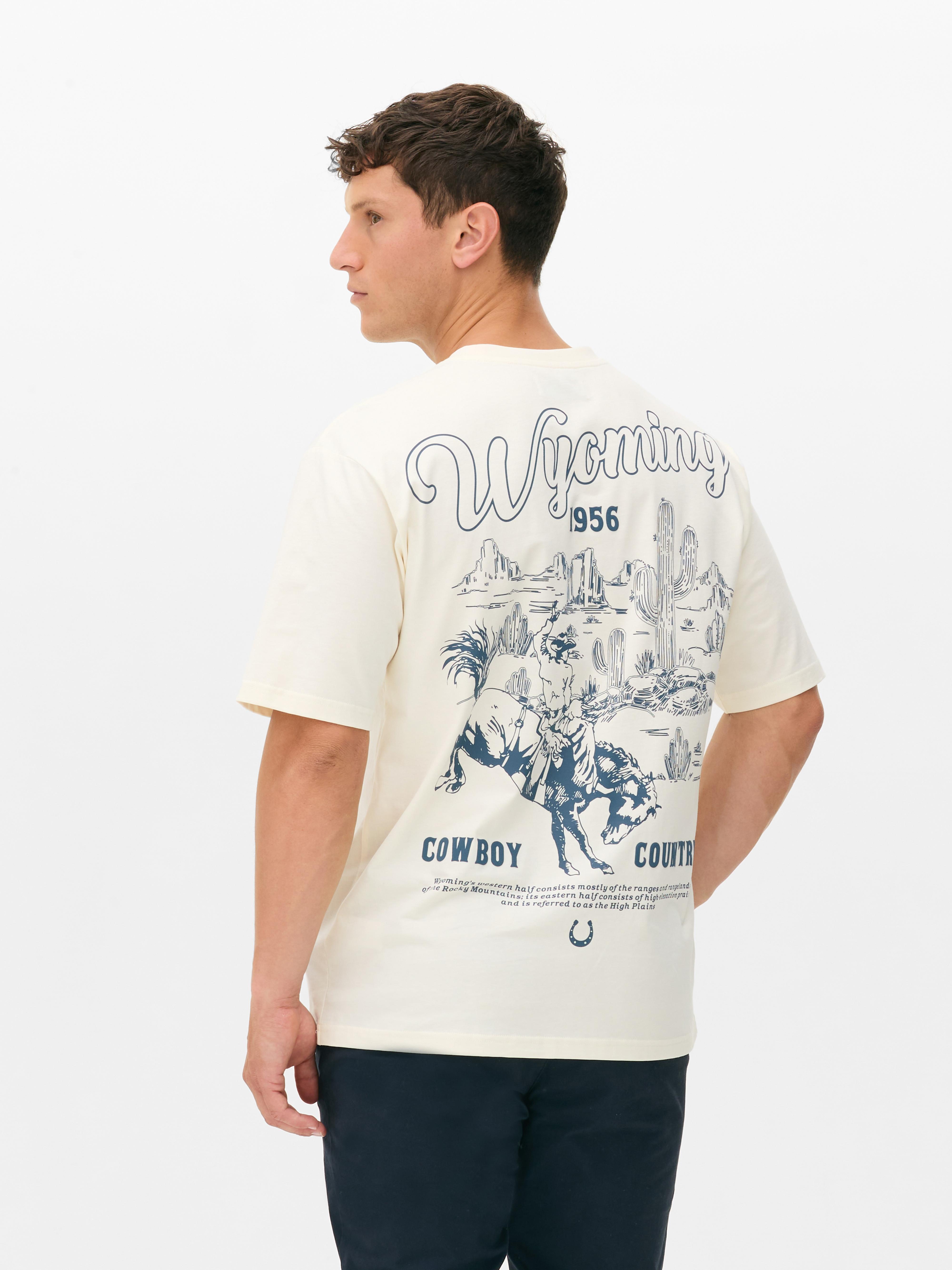 T-Shirt mit Rodeo-Print: Erwecke den Wilden Westen zum Leben mit diesem Rundhals-T-Shirt mit Rodeo-Print.