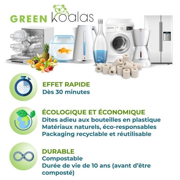 Perle di ceramica - KOALA VERDI - 100 perle - Migliora il gusto - Purificazione dell'acqua - Antiossidante