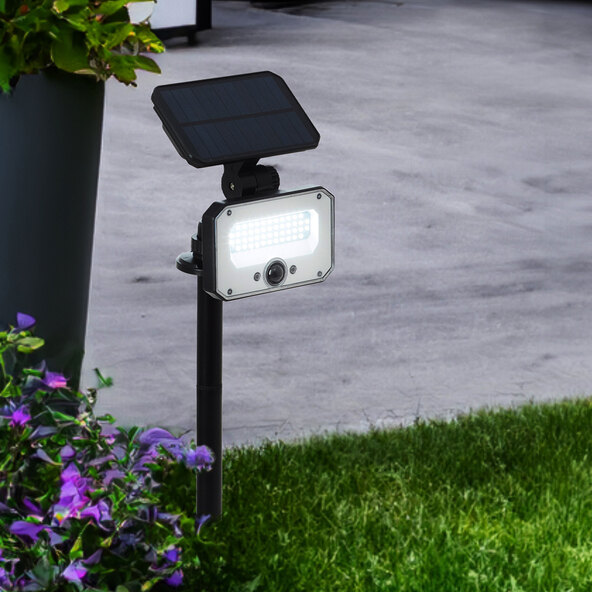 Estaca solar de LED Joplin com detector de movimento