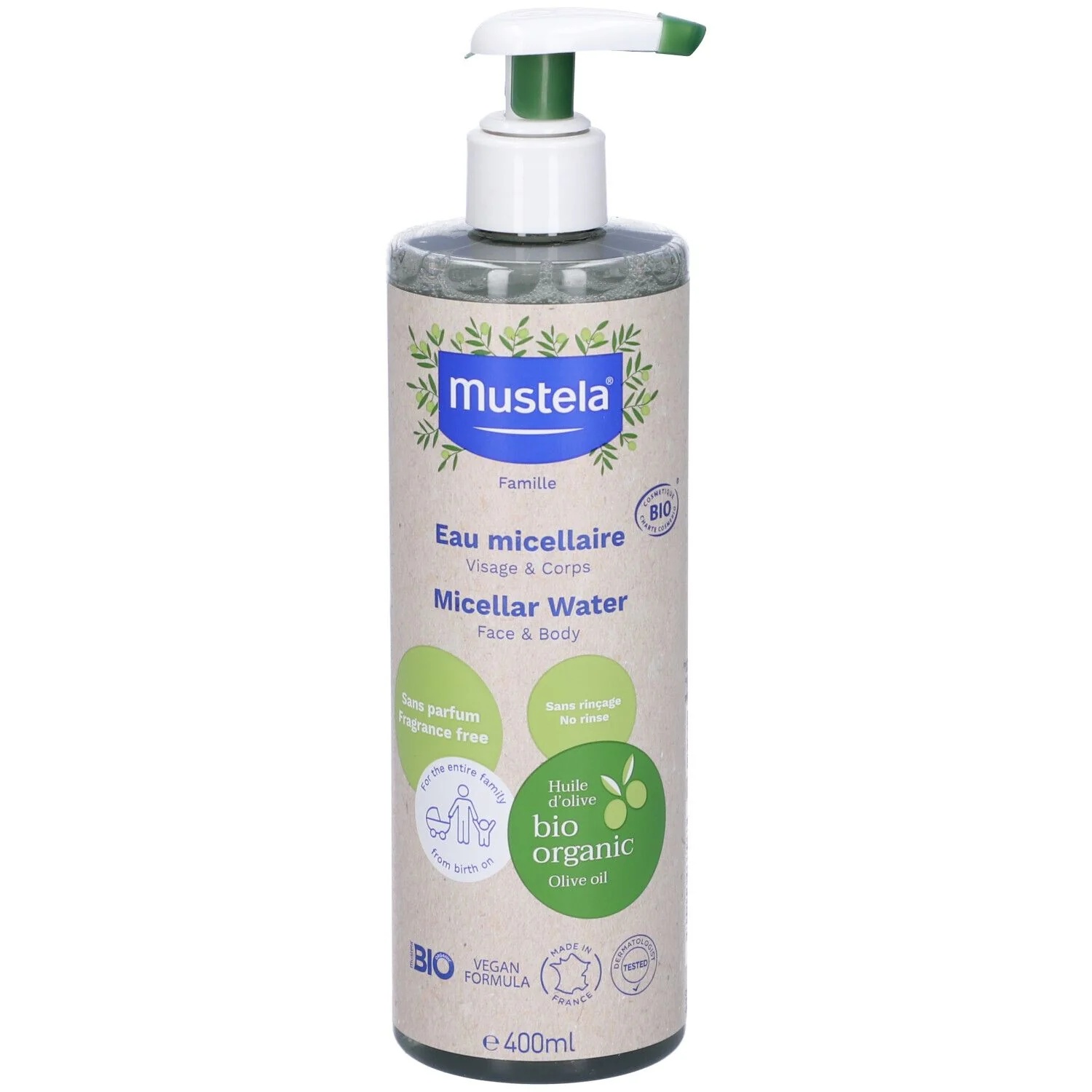 MUSTELA Mustela orgaaniline mitsellaarvesi 400 ml