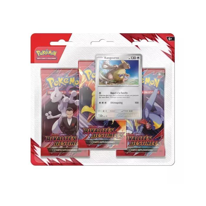 Pokémon - Pack 3 Boosters EV10 Écarlate et Violet Rivalités Destinées - Modèle Aléatoire Tripack