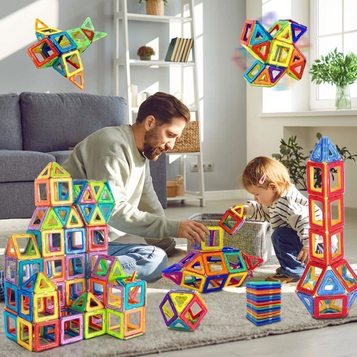 Jeux de construction - GIGICIAL - 40 pièces - Blocs magnétiques - 3-6 ans - Mixte