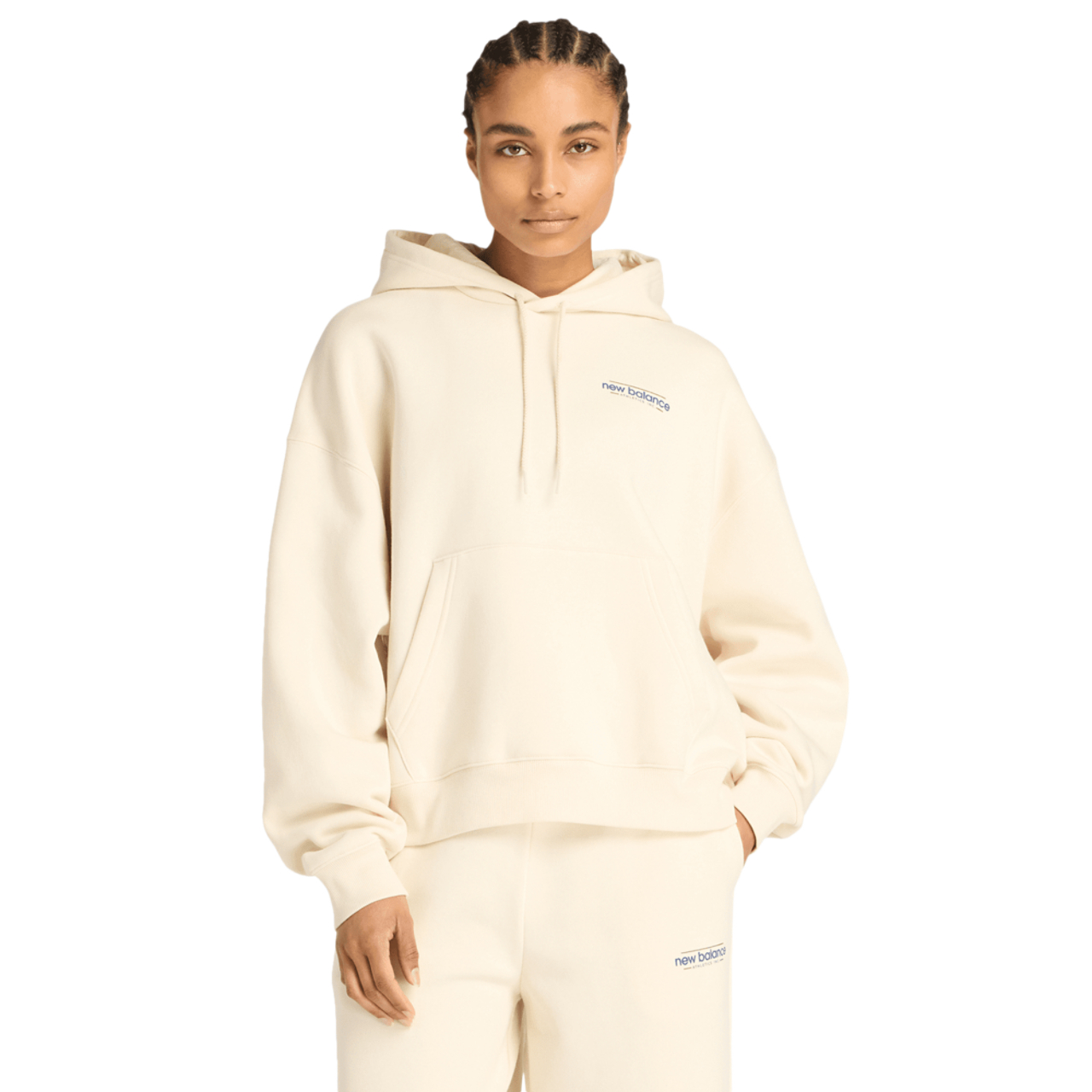 New Balance Genfortolket Fleece Oversized Hættetrøje