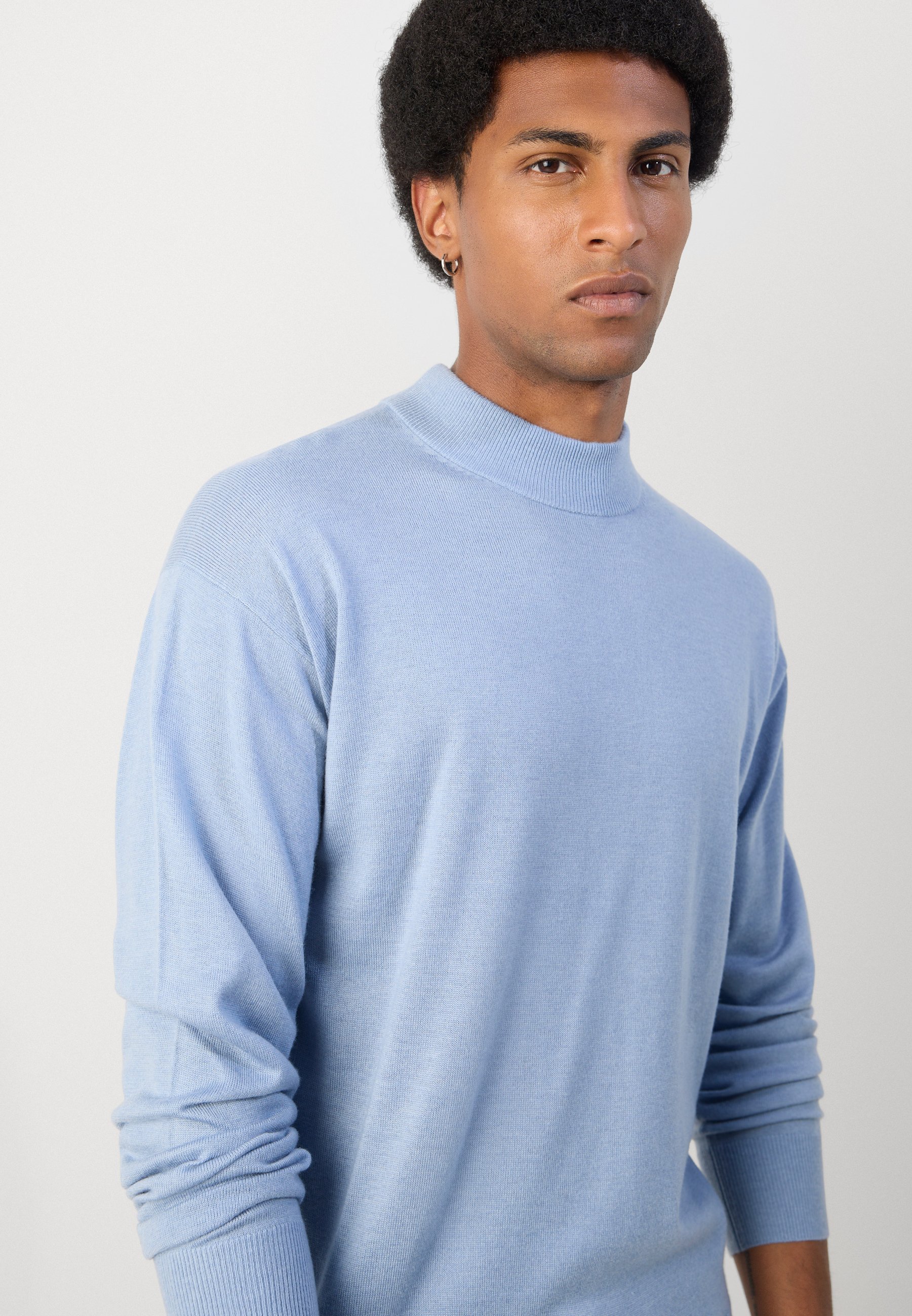SCOTCHT & SODA SEASONAL CORE DROPPED SHOULDER MOCK NECK - Svetr - black