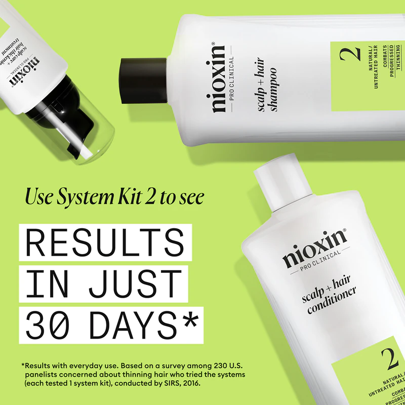 Shampoo Nioxin System 2 para Couro Cabeludo e Cabelo - Shampoo Antiqueda