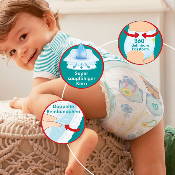Baby Dry Pants, Gr. 8 Ekstra Stor, Maxi Pack, 2er Sæt