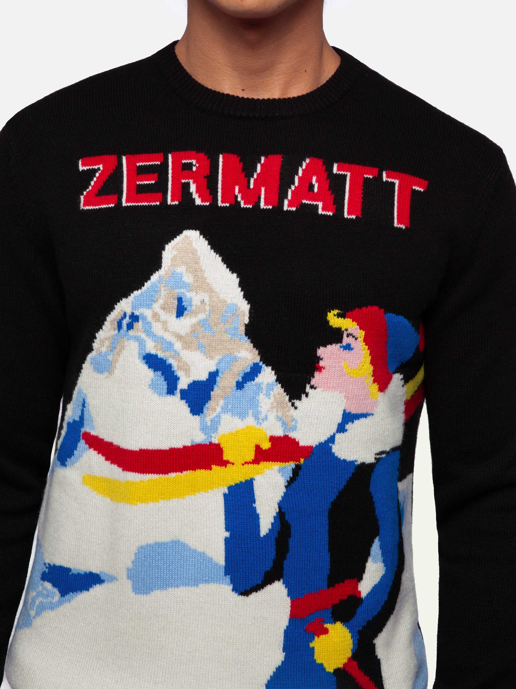 Maglione girocollo Heron con jacquard cartolina Zermatt
