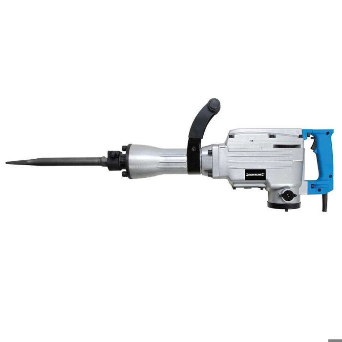 Marteau piqueur électrique - SILVERLINE - 1500 W - 45 joules - 1400 coups/min - Poignée rotative 360°