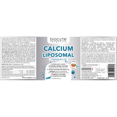 Biocyte Calcium Liposomal -kapselit Luiden ylläpitoon 60 kapselia 60 kapselia