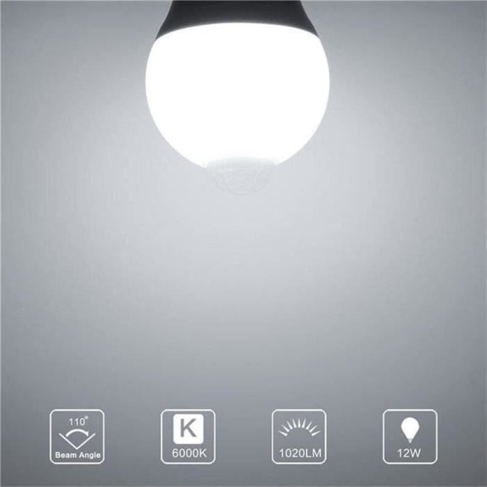 E27 LED-Lampe – LEYTN – 12 W – Infrarot – Bewegungsmelder – Kaltweiß (6000 K)