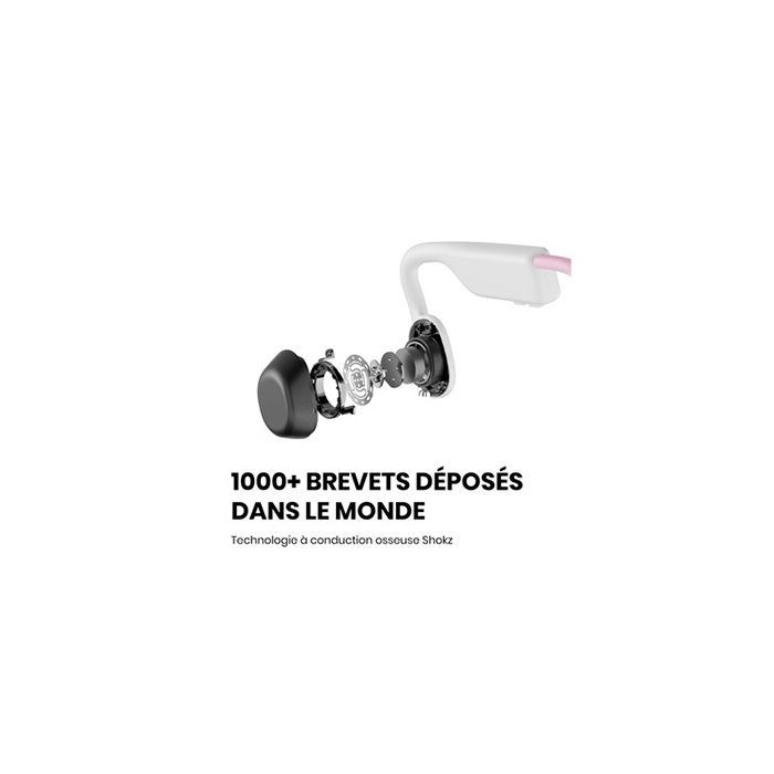 Auriculares de conducción ósea - SHOKZ - Openmove - Bluetooth - Inalámbricos - Rosa Himalaya