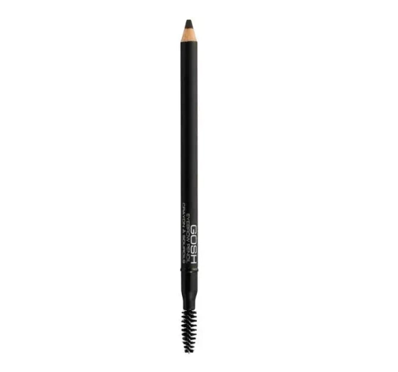 Gosh kredka do brwi ze szczoteczką Soft Black 1,2 g