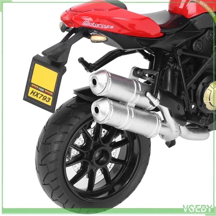 Fafeicy Modellino di moto in lega, scala 1:12, modello realistico, giocattolo interattivo, rosso