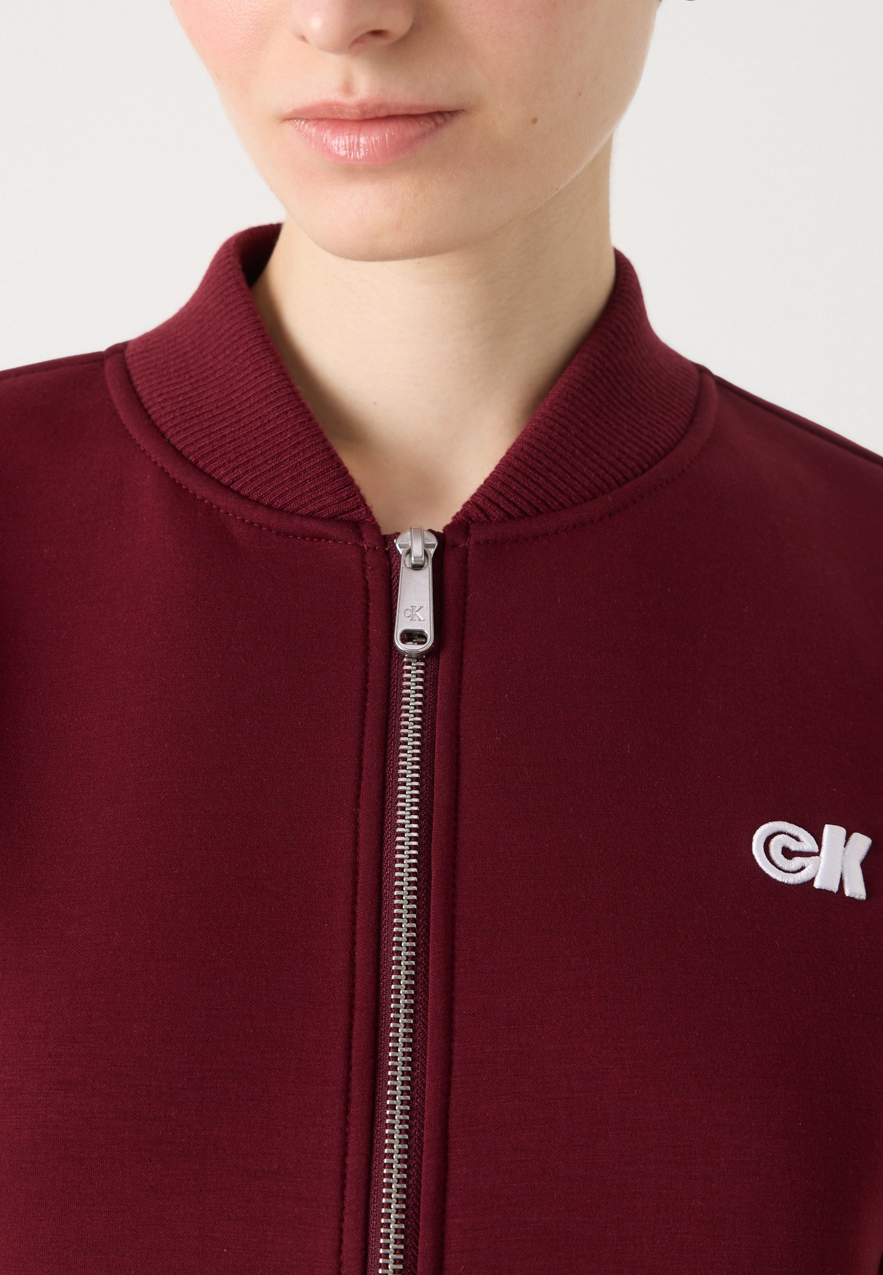 Calvin Klein Jeans sweatshirt met rits - dieprood